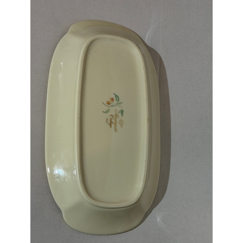 Lenox Morningside Cottage Sandwich Tray Floral Purple Tulip Gold Rim 14 3/8" - Picture 11 of 14